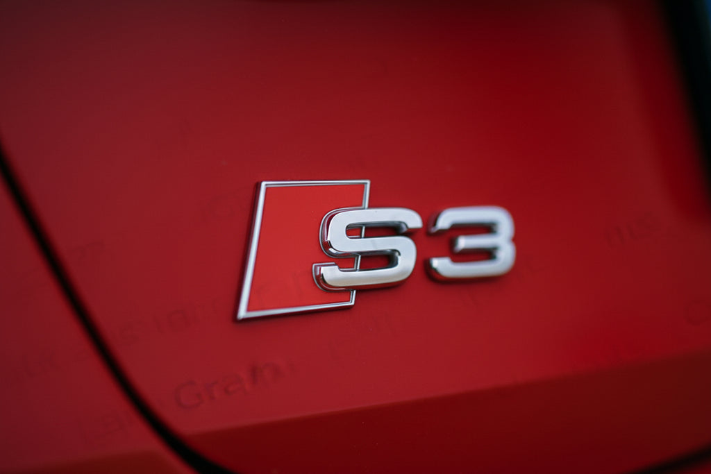 Audi S3 Rear Trunk Emblem Badge - Chrome Silver
