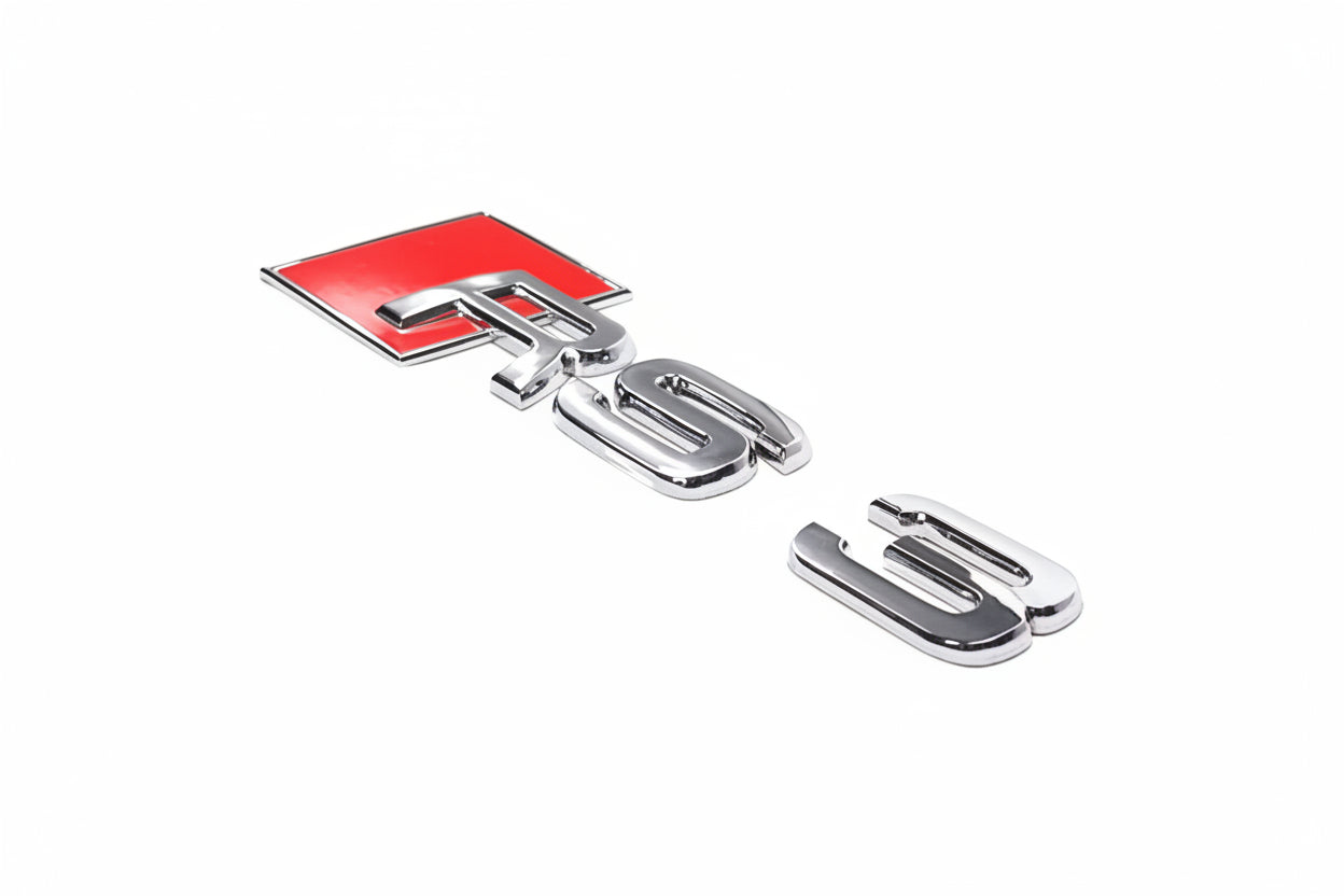 Audi RS3 Rear Trunk Emblem Badge - Chrome Silver