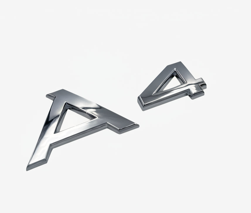 Audi A4 Rear Trunk Emblem Badge - Chrome Silver