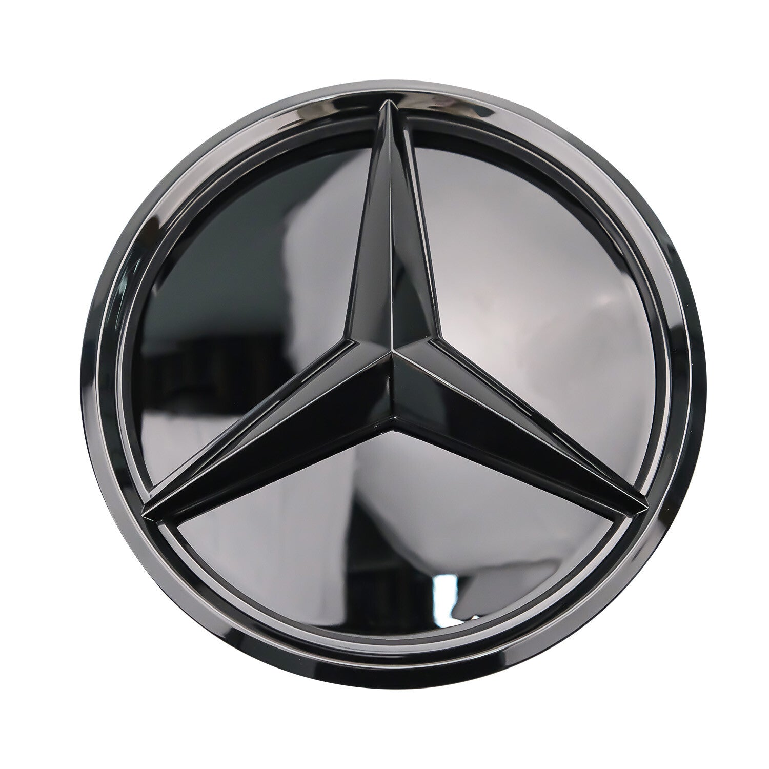Mercedes Benz Front Grille Logo Emblem Badge - Black (Mirror)