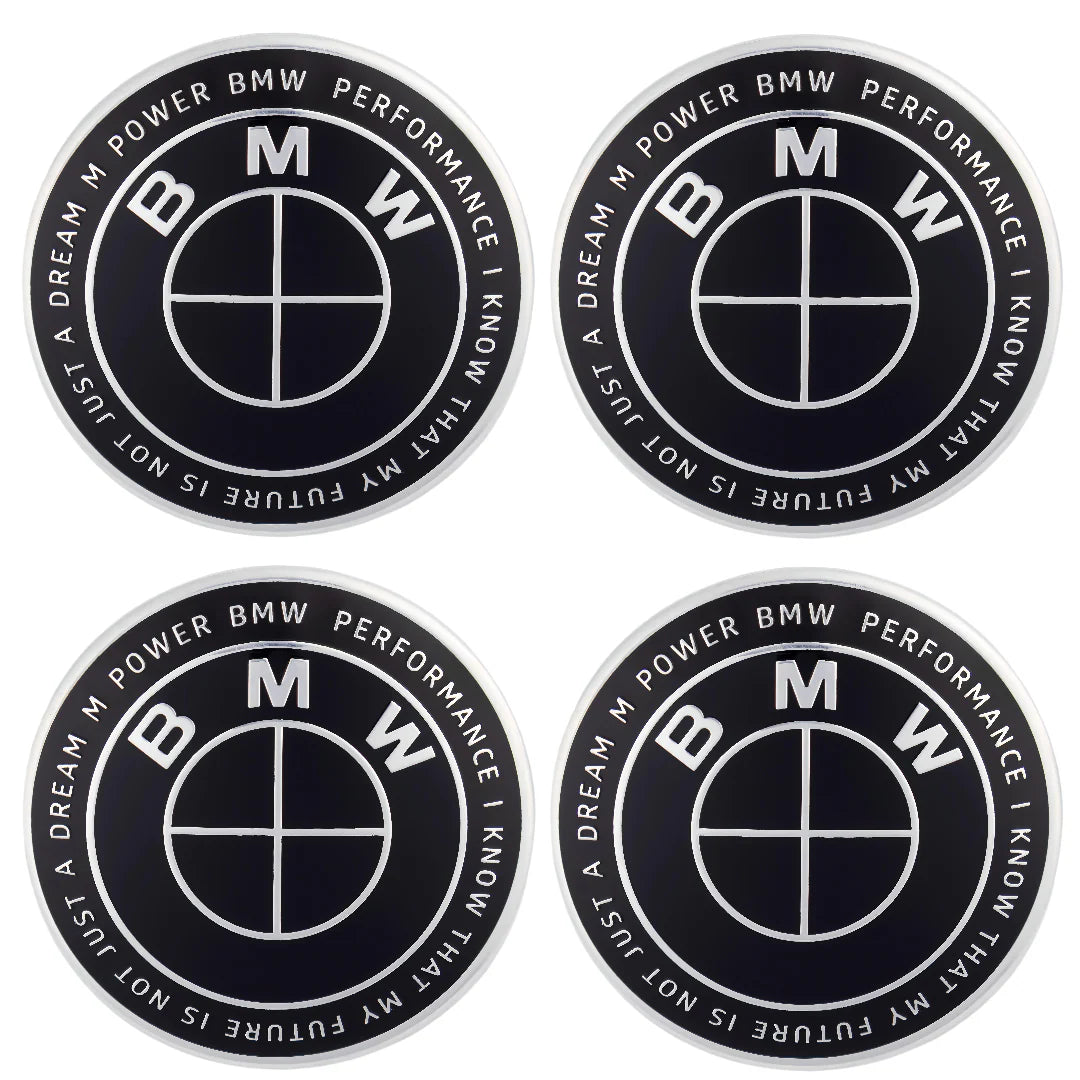 BMW 50TH ANNIVERSARY EMBLEM BADGE - FULL BLACK