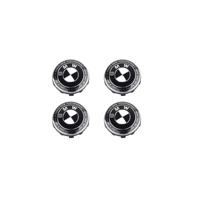 BMW Floating Wheel Centre Cap Set - 50th Anniversary Black & White