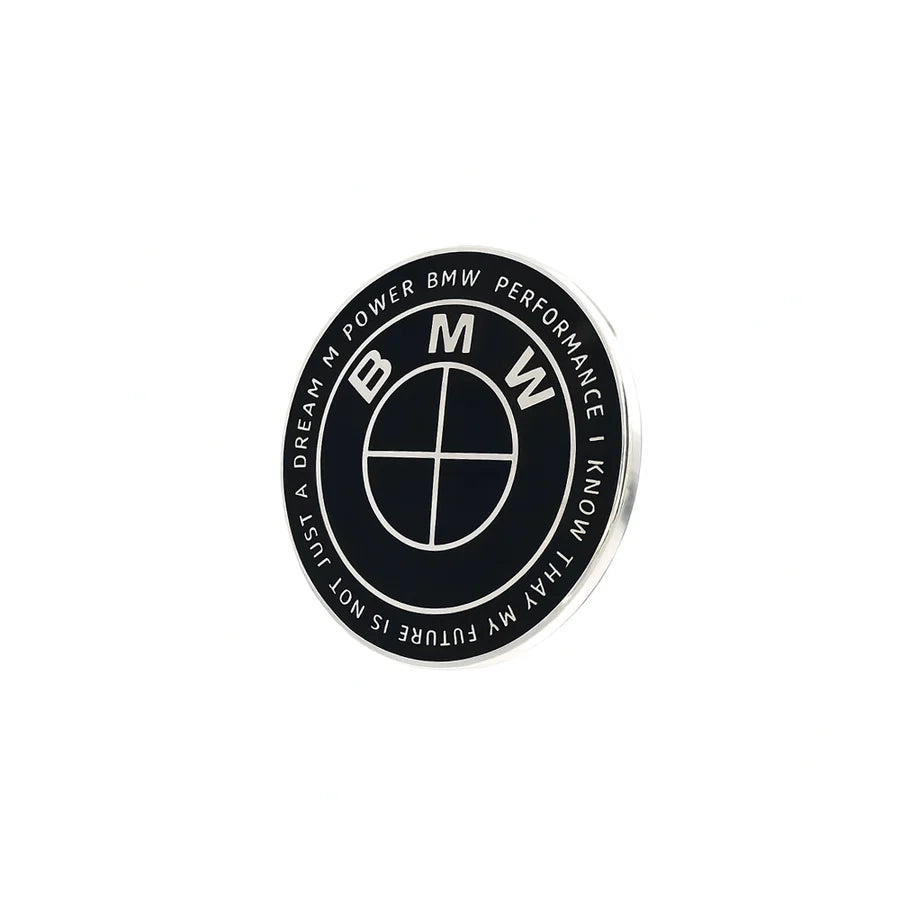 BMW 50TH ANNIVERSARY EMBLEM BADGE - FULL BLACK