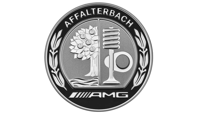 Mercedes-Benz Hood Emblem Badge - Affalterbach Logo (Silver) (57mm)