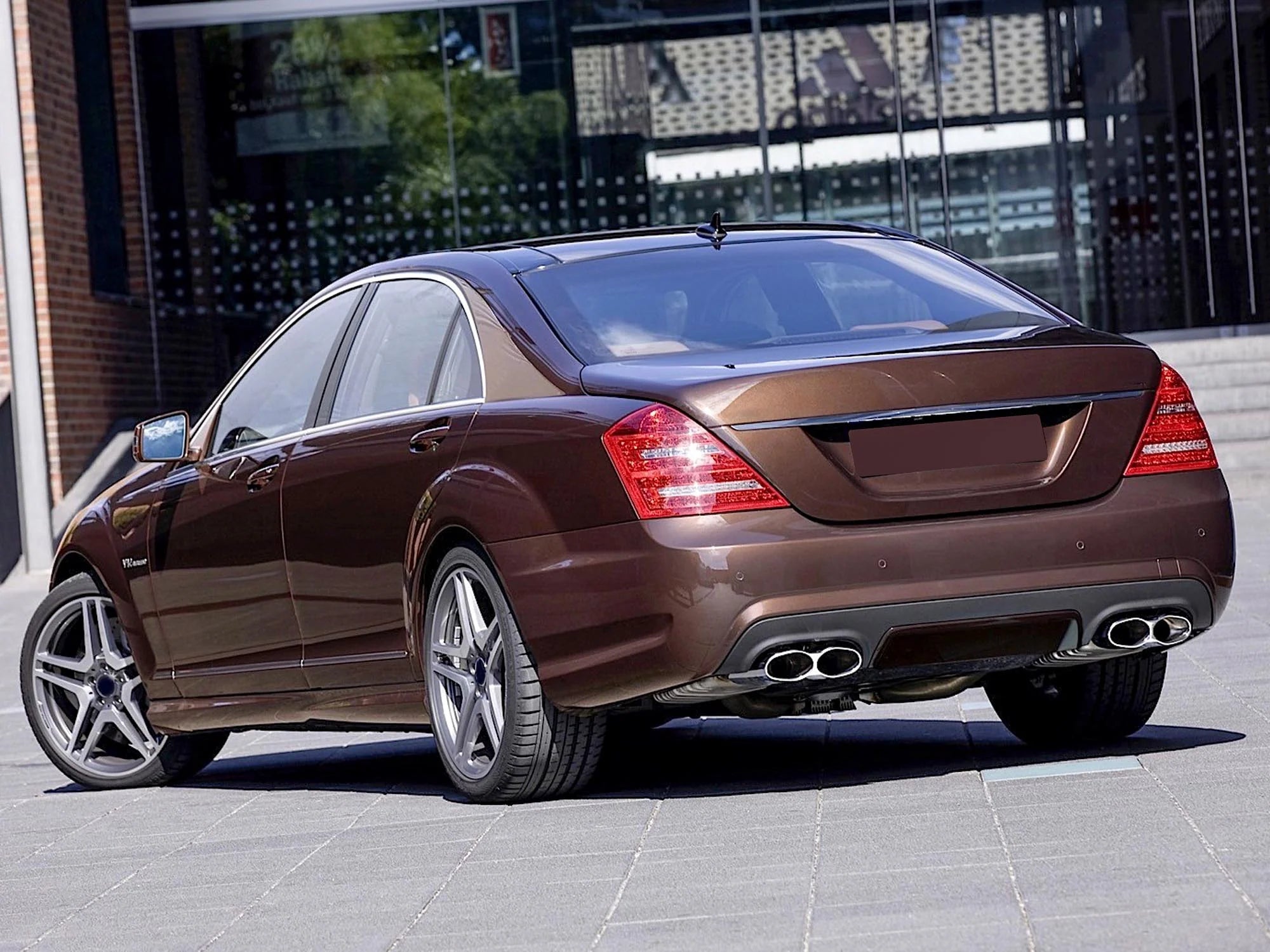 S63 AMG W221 2007–2013 Quad Exhaust Tips · Chrome