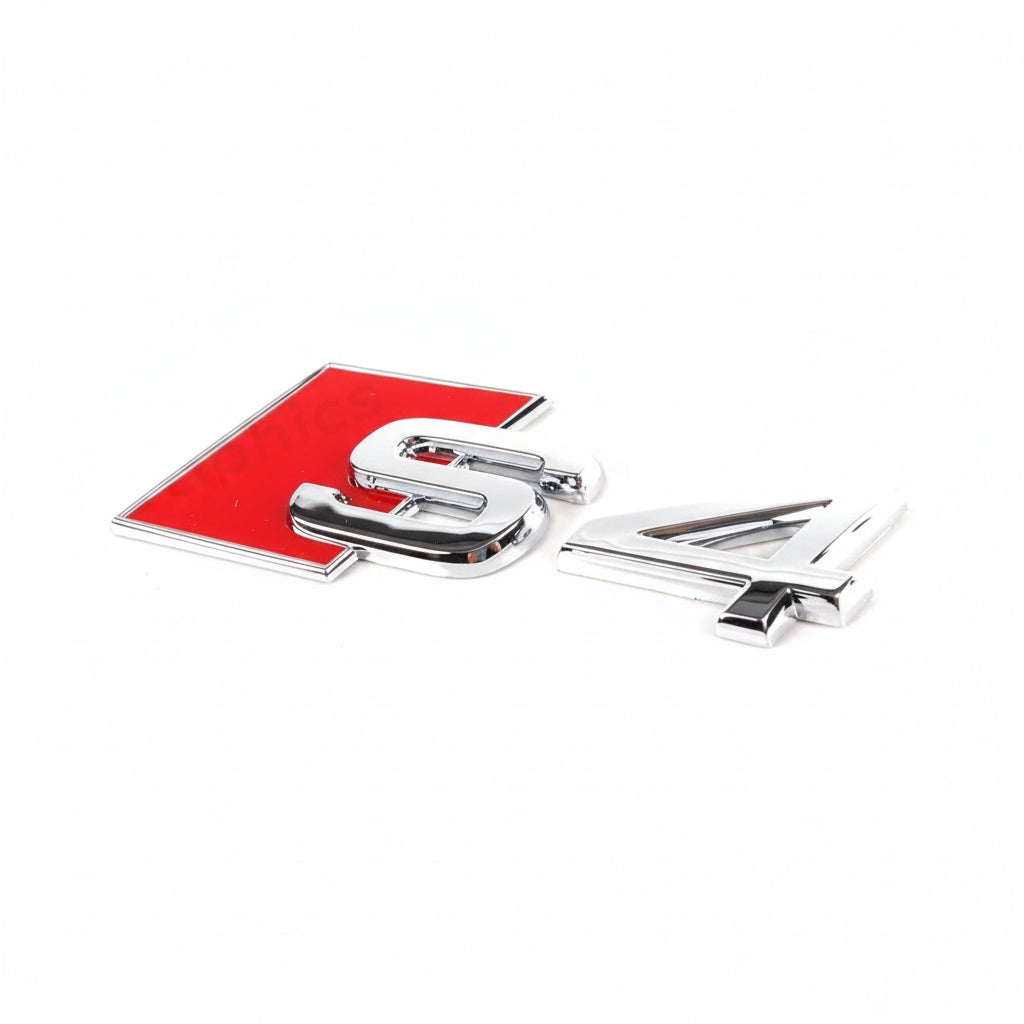 Audi S4 Rear Trunk Emblem Badge - Chrome Silver