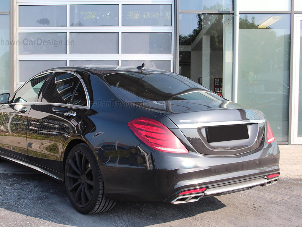 S63 AMG W222 2014–2017 Quad Exhaust Tips · Chrome