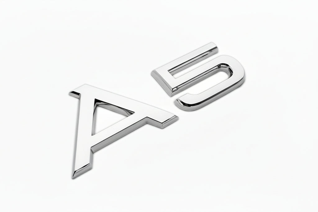 Audi A5 Rear Trunk Emblem Badge - Chrome Silver