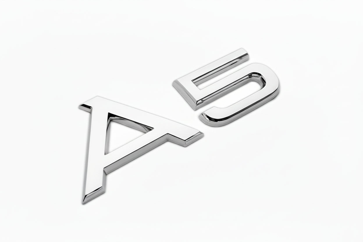 Audi A5 Rear Trunk Emblem Badge - Chrome Silver