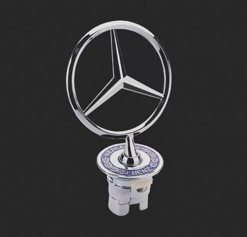 Mercedes-Benz Hood Ornament - Laurel Wreath (Blue) (57mm)
