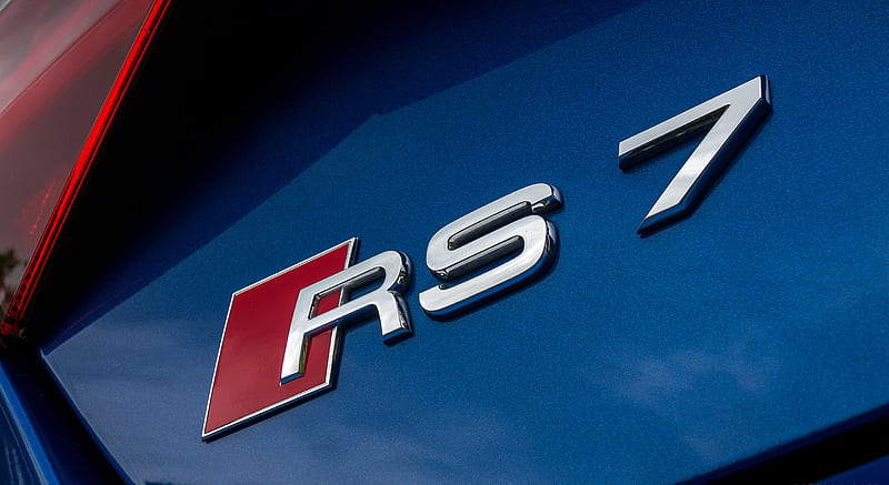 Audi RS7 Rear Trunk Emblem Badge - Chrome Silver