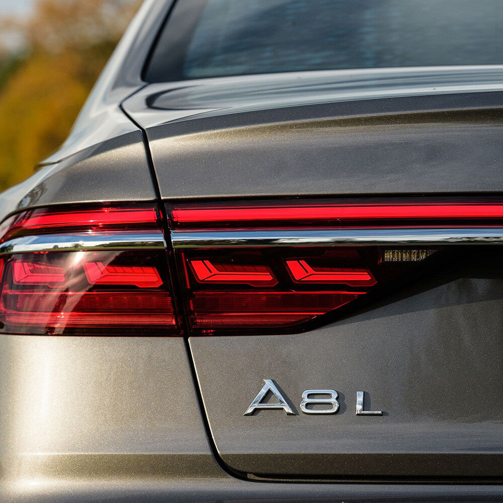 Audi A8 L Rear Trunk Emblem Badge - Chrome Silver