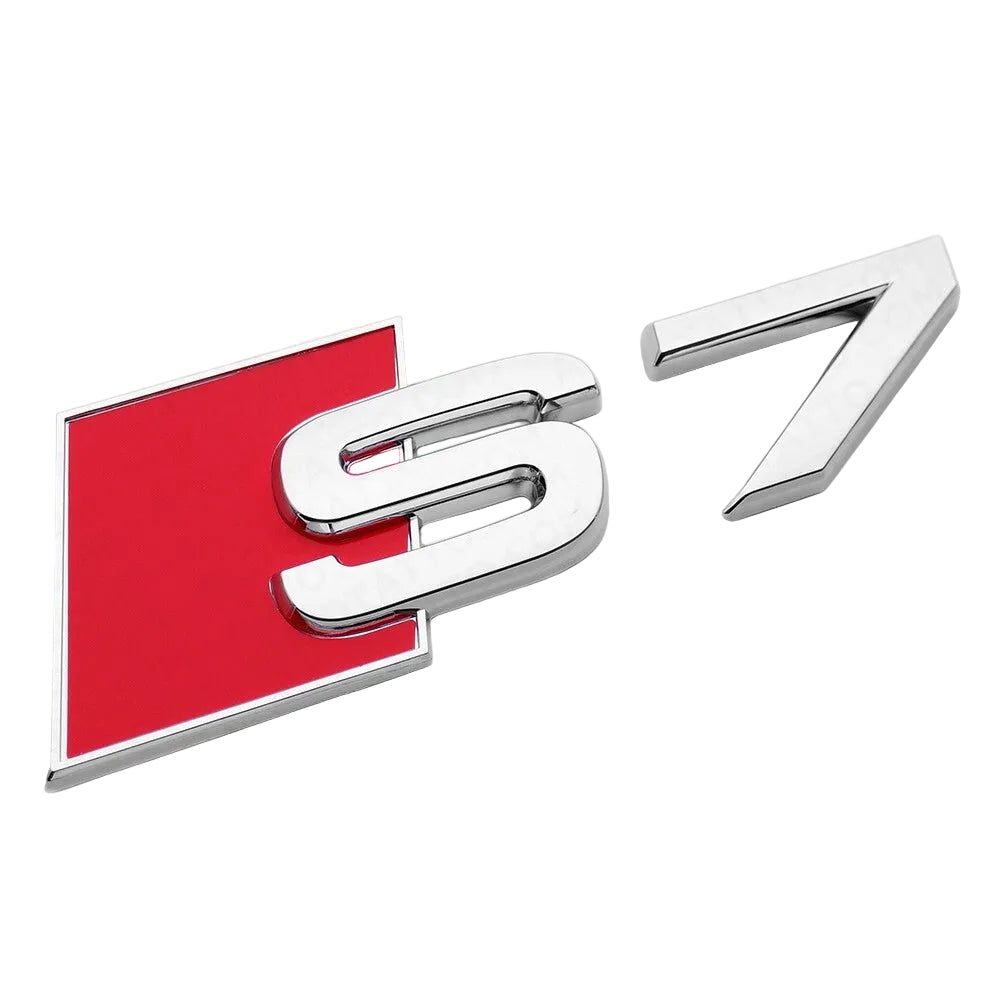 Audi S7 Rear Trunk Emblem Badge - Chrome Silver