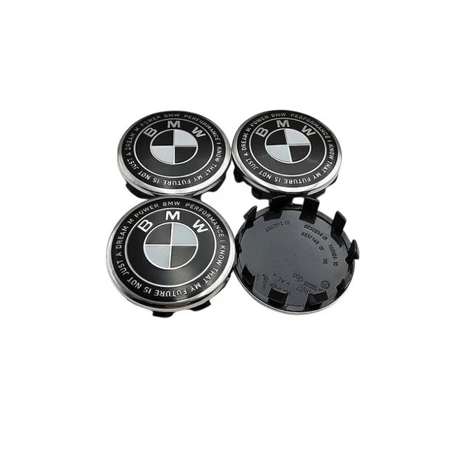 BMW 50TH ANNIVERSARY EMBLEM BADGES - BLACK & WHITE