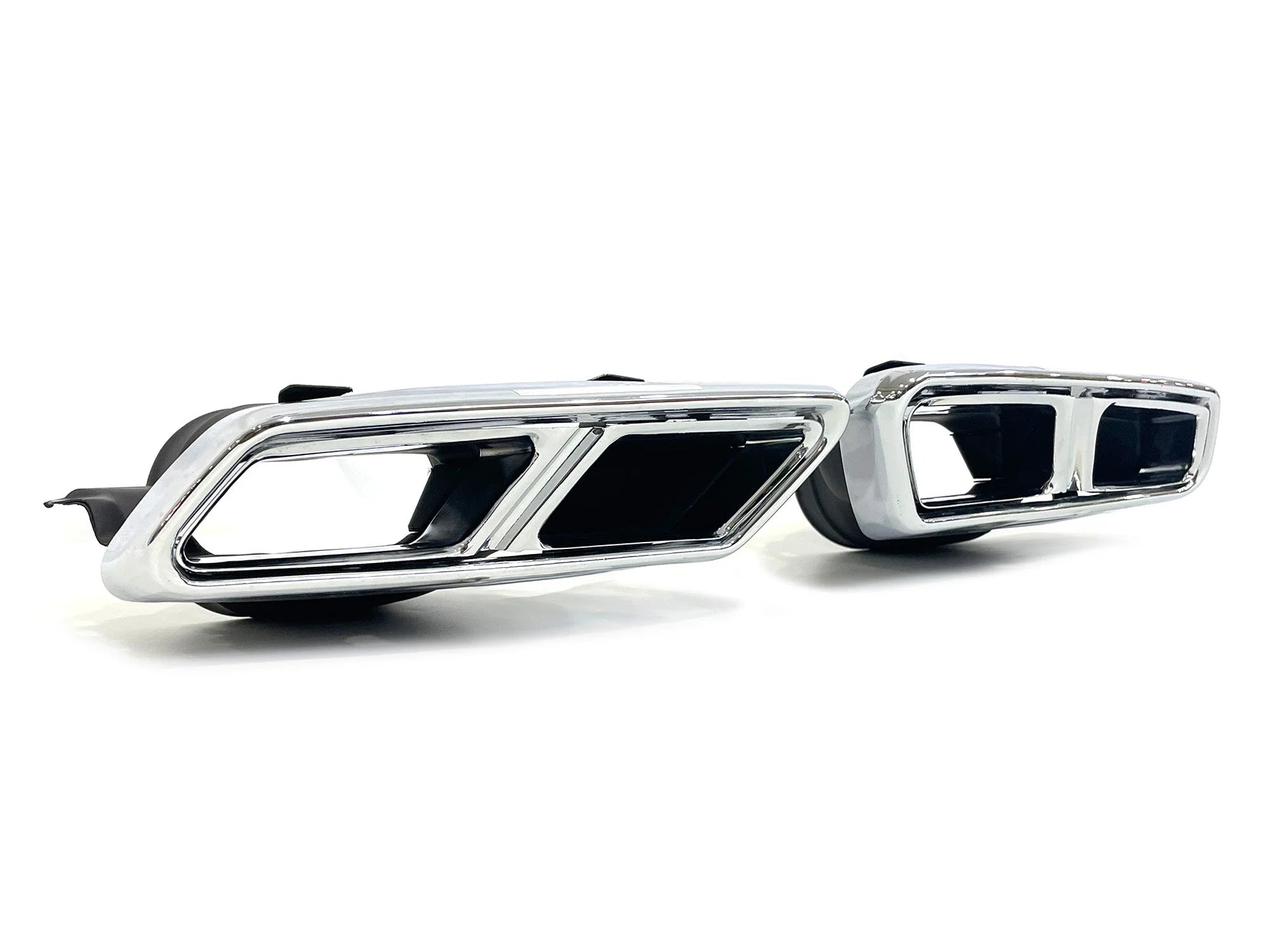 S63 AMG W222 2014–2017 Quad Exhaust Tips · Chrome
