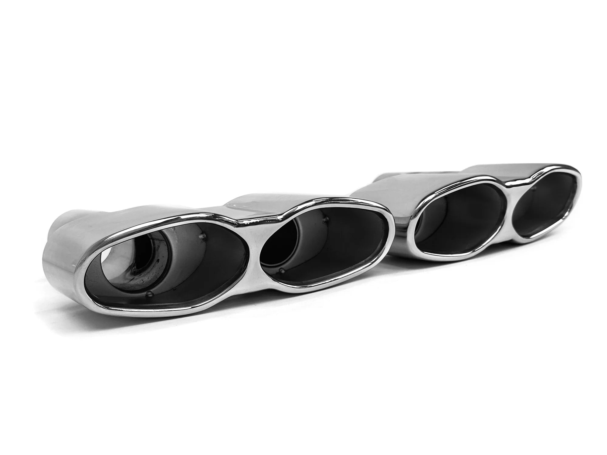 S63 AMG W221 2007–2013 Quad Exhaust Tips · Chrome