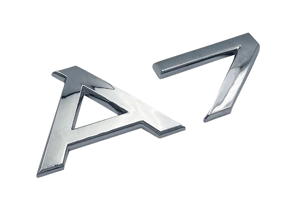 Audi A7 Rear Trunk Emblem Badge - Chrome Silver