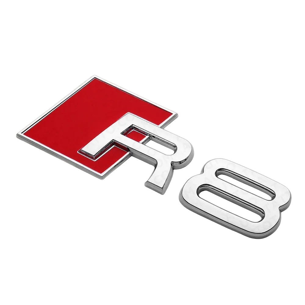 Audi R8 Rear Trunk Emblem Badge - Chrome Silver