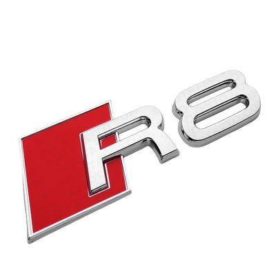 Audi R8 Rear Trunk Emblem Badge - Chrome Silver