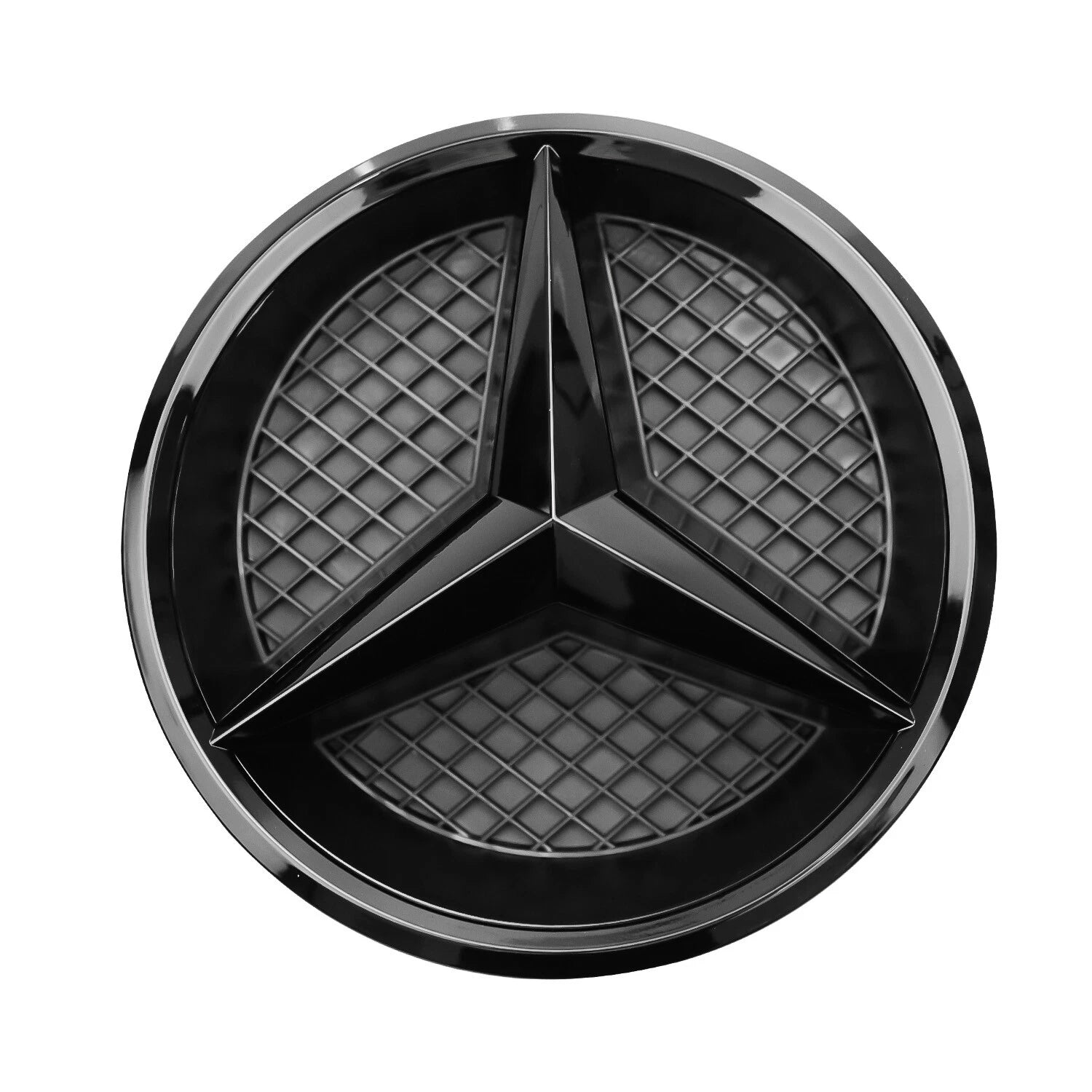 Mercedes Benz Front Grille Logo Emblem Badge - Black (Mesh)