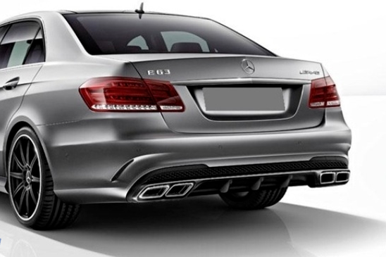 E63 AMG W212 2014–2016 Quad Exhaust Tips · Chrome