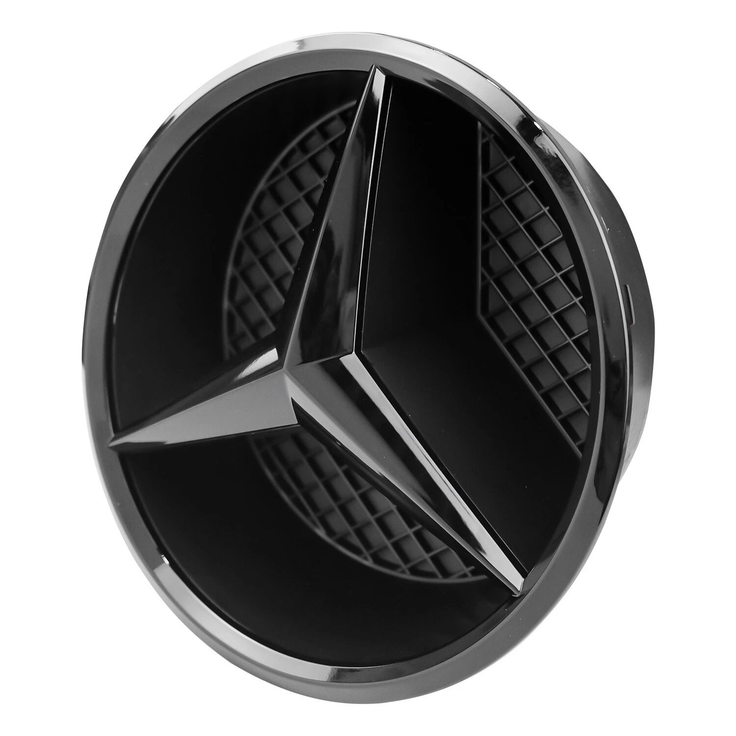 Mercedes Benz Front Grille Logo Emblem Badge - Black (Mesh)