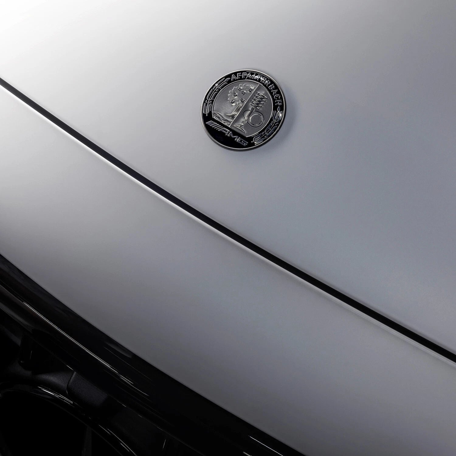 Mercedes-Benz Hood Emblem Badge - Affalterbach Logo (Silver) (57mm)