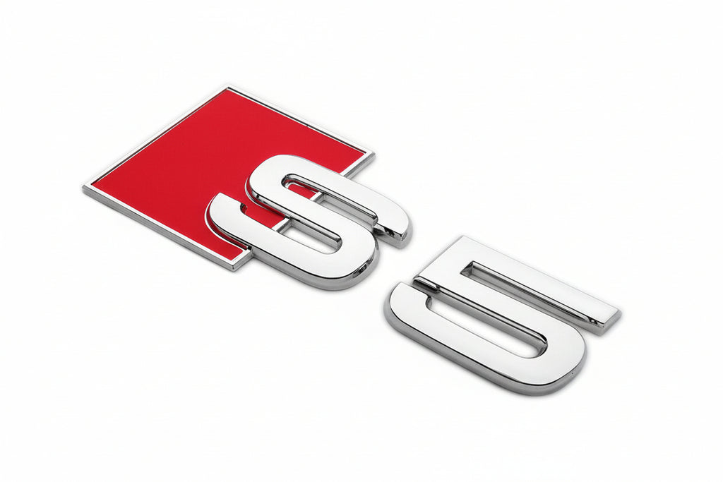 Audi S5 Rear Trunk Emblem Badge - Chrome Silver