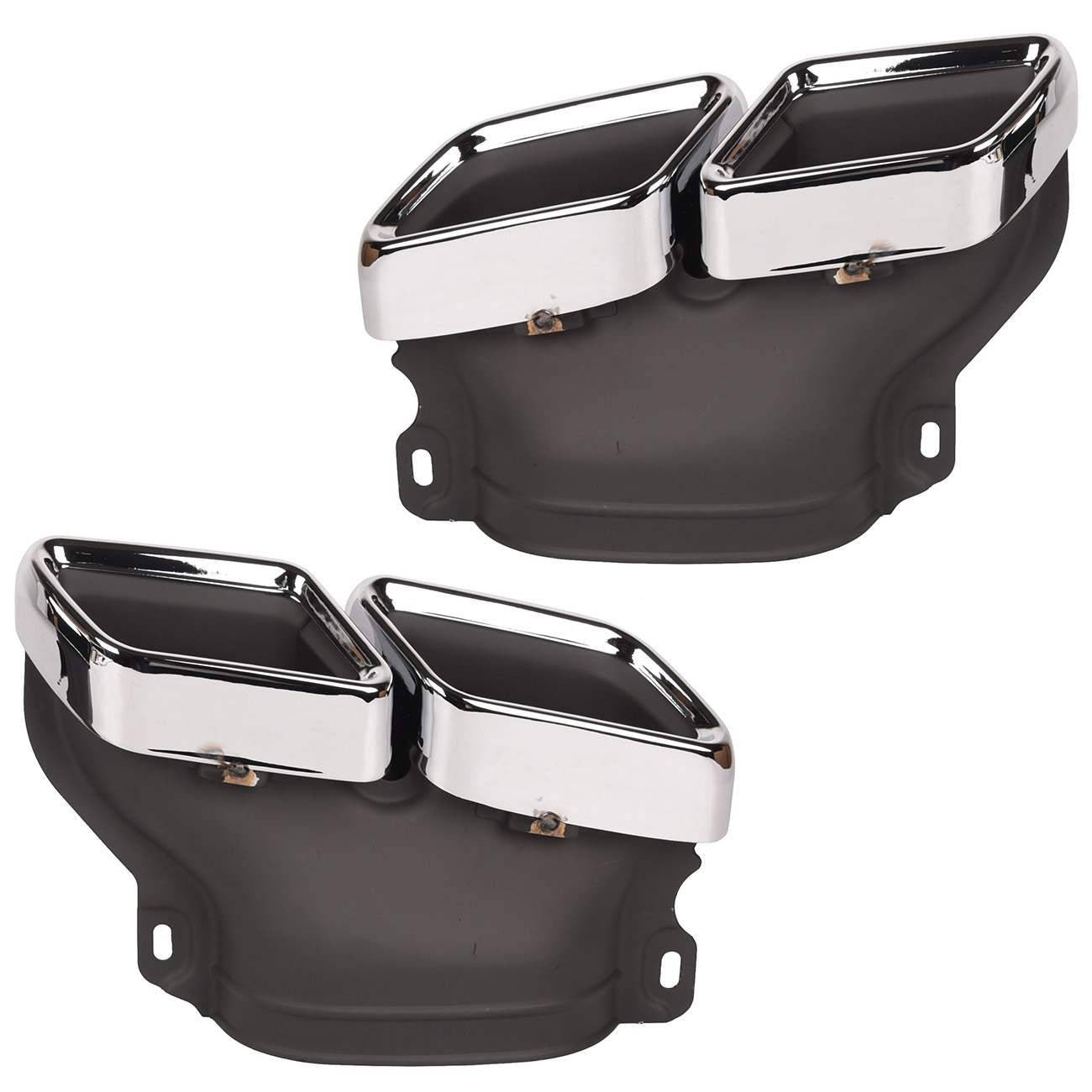 C63 AMG W205 2015–2018 Quad Exhaust Tips · Chrome