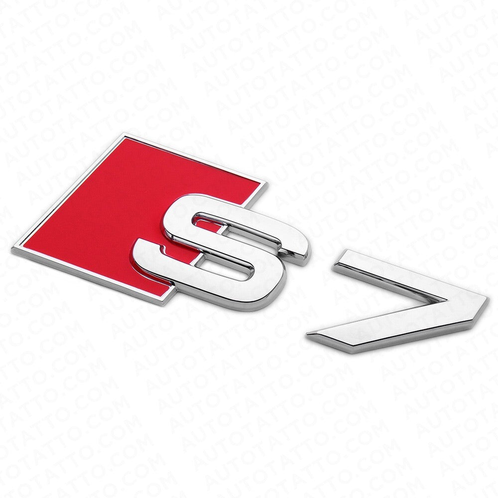 Audi S7 Rear Trunk Emblem Badge - Chrome Silver