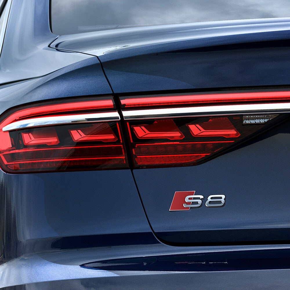 Audi S8 Rear Trunk Emblem Badge - Chrome Silver